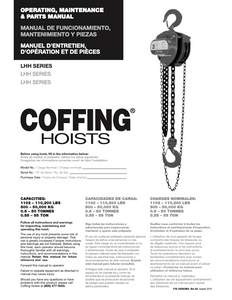 Coffing Hand Chain Hoist- Manual Coffing Hand Chain Hoist- Manual