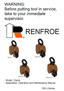 J.C. Renfroe Model J Series Clamps Manual