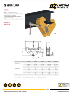 OZ Lifting Beam Clamp Brochure