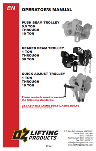 OZ Beam Trolleys Manual
