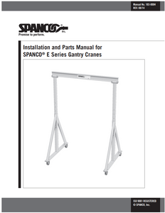 Spanco E Series Gantry Crane Manual