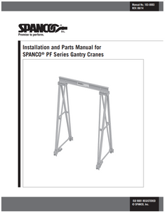 Spanco PF Series Gantry Crane Manual