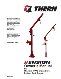 Thern Ensign 1000 Portable Davit Crane Manual