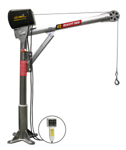 OZ 500lb. Steel Davit Crane, 110 AC Electric Winch- OZ500DAV-ACW OZ 500lb. Steel Davit Crane, 110 AC Electric Winch- OZ500DAV-ACW