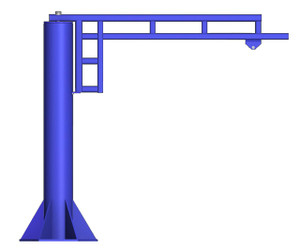 Gorbel WSJ360 1000 lb. Free Standing Work Station Jib Crane 14' HUB Gorbel WSJ360 1000 lb. Free Standing Work Station Jib Crane 14' HUB