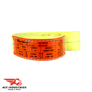 Get reliable lifting with Spanset's 1ply, 2" x 6ft polyester eye & eye flat sling. Lightweight and durable for up to 3200lbs. Perfect for heavy loads. Get reliable lifting with Spanset's 1ply, 2" x 6ft polyester eye & eye flat sling. Lightweight and durable for up to 3200lbs. Perfect for heavy loads.
