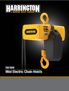 EM/SEM Mini Electric Chain Hoist Brochure EM/SEM Mini Electric Chain Hoist Brochure