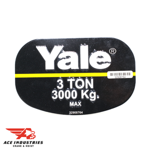Yale Capacity Label, 3 Ton 3000 KG - 32908764 provides a clear and visible indication of material handling equipment weight capacity for safe use. Yale Capacity Label, 3 Ton 3000 KG - 32908764 provides a clear and visible indication of material handling equipment weight capacity for safe use.