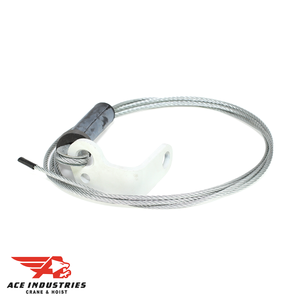 Coffing Upper Hook PLTE Assembly with Wire Rope TMM140A - 420985SAC: a durable and reliable lifting assembly for industrial applications.