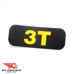 Stay informed and safe with 3 Ton Label Capacity U.S. - 23382845, providing clear weight capacity information for industrial equipment.