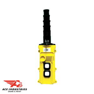 Ergonomic L Series Pendant Push Button Station L2-S-2 for precise two-speed control in industrial applications with slim profile. Ergonomic L Series Pendant Push Button Station L2-S-2 for precise two-speed control in industrial applications with slim profile.