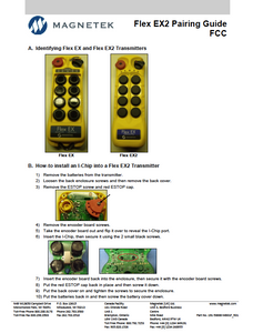 Magnetek Flex EX2 Radio Control Pairing Guide