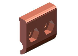 Conductix 8-Bar, Power Feed Component, Clip Half, Copper Conductix 8-Bar, Power Feed Component, Clip Half, Copper