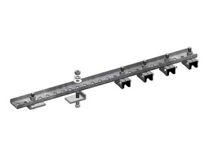 Conductix 8-Bar, Bracket, Flange, with Hanger Clamps, Steel Snap-in, 4 on one side, 24 inch L Conductix 8-Bar, Bracket, Flange, with Hanger Clamps, Steel Snap-in, 4 on one side, 24 inch L