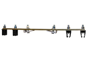 Conductix 8-Bar, Bracket, Web, with Hanger Clamps, 4 Steel Cross-Bolt, 3 inch OC, 15.75 inch L Conductix 8-Bar, Bracket, Web, with Hanger Clamps, 4 Steel Cross-Bolt, 3 inch OC, 15.75 inch L