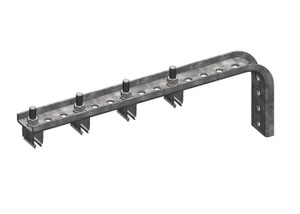 Conductix 8-Bar, Bracket, Web, with Hanger Clamps, 4 Steel Snap-in, 3 inch on Center, 15.5 inch L Conductix 8-Bar, Bracket, Web, with Hanger Clamps, 4 Steel Snap-in, 3 inch on Center, 15.5 inch L