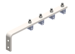 Conductix 8-Bar, Bracket, Web, with Hanger Clamps, 4 Steel Snap-in, 3 inch on Center, 15.75 inch L Conductix 8-Bar, Bracket, Web, with Hanger Clamps, 4 Steel Snap-in, 3 inch on Center, 15.75 inch L