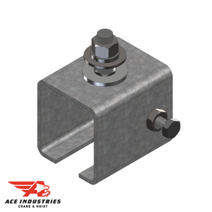 Conductix Heavy Duty C-Track Festoon Track Anchor: Galvanized steel. Securely anchor track to angle iron support channels.