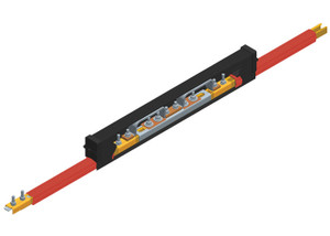Conductix Safe-Lec 2 Expansion Section 14.76 ft., 250A Copper, Red Medium Heat Polycarbonate Cover, w/ Splice Joint Conductix Safe-Lec 2 Expansion Section 14.76 ft., 250A Copper, Red Medium Heat Polycarbonate Cover, w/ Splice Joint