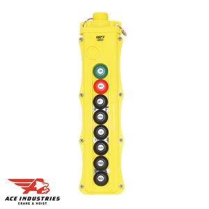 Magnetek 8-Button Pendant (6) Two-Speed With Momentary On/Off Magnetek 8-Button Pendant (6) Two-Speed With Momentary On/Off