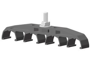 Conductix Safe-Lec 2 Hanger Clamp, 4-Pole, Standard Heat, Black Acetyl, Stainless Steel Hardware Conductix Safe-Lec 2 Hanger Clamp, 4-Pole, Standard Heat, Black Acetyl, Stainless Steel Hardware