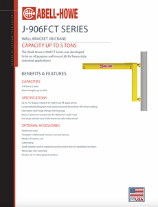 Abell-Howe J906FC – Full Cantilever Wall Mounted Jib Crane Brochure Abell-Howe J906FC – Full Cantilever Wall Mounted Jib Crane Brochure