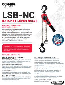 LSB NC Hoist Product Brochure LSB NC Hoist Product Brochure
