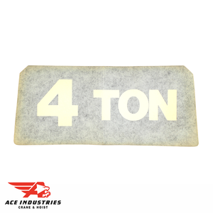 Coffing 4 Ton Decal Capacity 675J7 (2686) Coffing 4 Ton Decal Capacity 675J7 (2686)