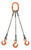 Ace Industries TO 5,200lb.,  5/16" Domestic Wire Rope 3-Leg Bridle Sling w/Hooks