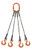 Ace Industries QO 68,000lb., 1" Domestic Wire Rope 4-Leg Bridle Sling w/Hooks Ace Industries QO 68,000lb., 1" Domestic Wire Rope 4-Leg Bridle Sling w/Hooks