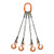 Ace Industries DO 146,000 lbs., 1-1/2" Domestic Wire Rope 4-Leg Bridle Sling w/Hooks