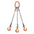 Ace Industries TO 62,000lb.,  1-1/8" Imported Wire Rope 3-Leg Bridle Sling w/Hooks