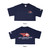 Navy blue tee shirt with the Ace logo printed in full color on the front pocket area and full width on the back.