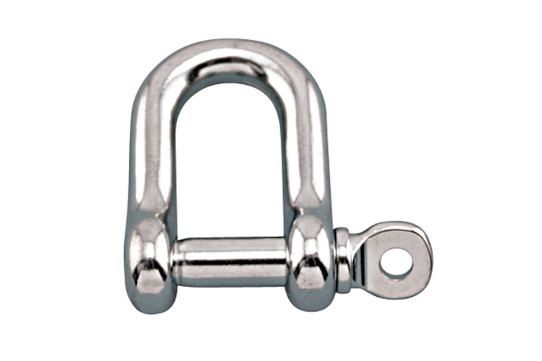 Suncor - 5/32" Straight D Shackle 316 Stainless With Screw Pin Suncor - 5/32" Straight D Shackle 316 Stainless With Screw Pin