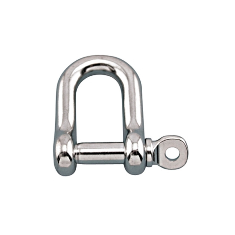 Suncor Stainless - 3/16" Straight D Shackle with Screw Pin, 316 Stainless Steel