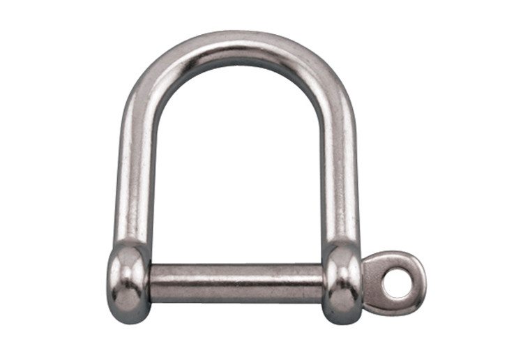 Suncor 5/16" Wide D Shackle 316 stainless with Screw Pin