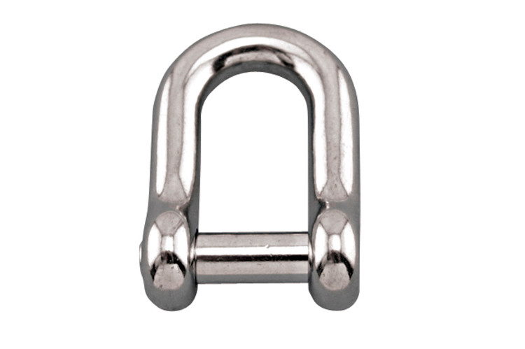 Suncor  - 1/4" Straight D Shackle 316 stainless with No Snag Pin