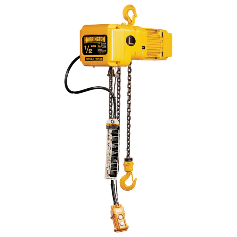 Harrington SNER 1/4 Ton Electric Hoist - 14 fpm, Single Phase