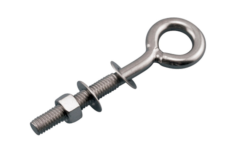 Suncor Stainless - 1/4" x 2" Welded Eye Bolt 304 Stainless Steel