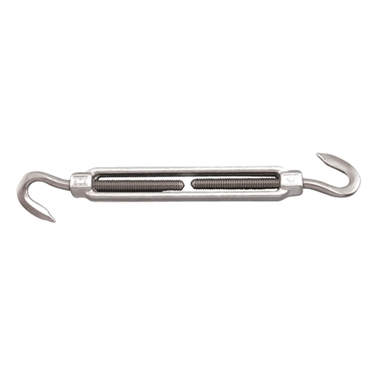 Suncor Stainless - 1/2" X 6" Forged Hook & Hook Turnbuckle, 316-NM Stainless Steel