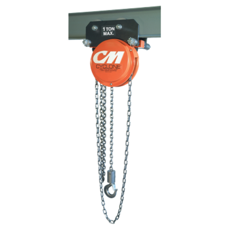 CM Cyclone 10 Ton Integrated Trolley Hand Chain Hoist CM Cyclone 10 Ton Integrated Trolley Hand Chain Hoist