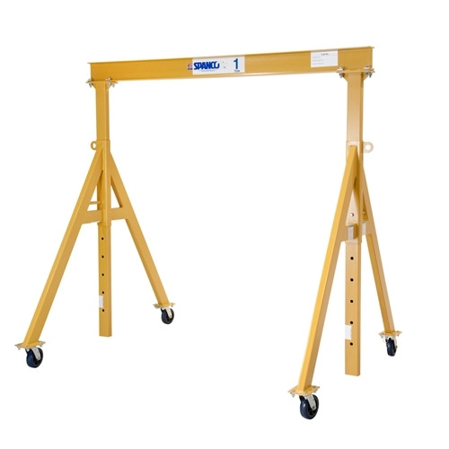 CRANE 7'0 イエローファンボード Spanco A-Series 7-1/2 Ton - Steel Adjustable Height Gantry Crane