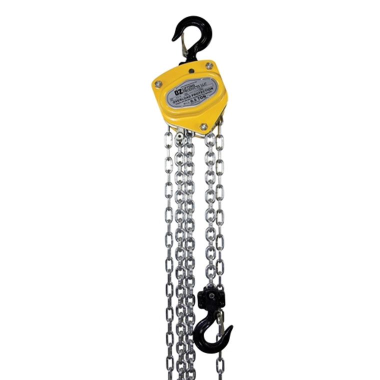 OZ Premium 1/2 Ton Hand Chain Hoist w/Overload Protection