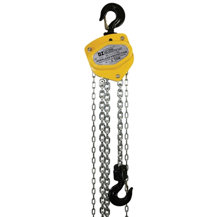 OZ Premium 2 Ton Hand Chain Hoist w/Overload Protection