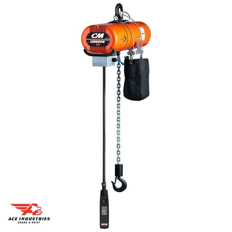 CM Lodestar VS Model J 1/2 Ton, 32 fpm Variable Speed Electric Chain Hoist