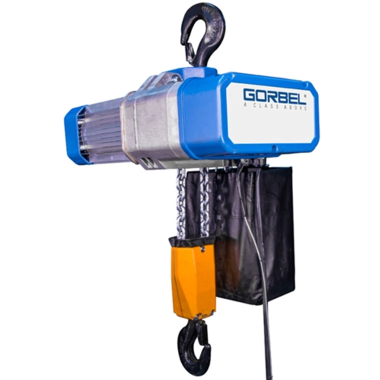 Gorbel GS Series 4 Ton Dual Speed 16/4 fpm,  2 Chain Electric Chain Hoist