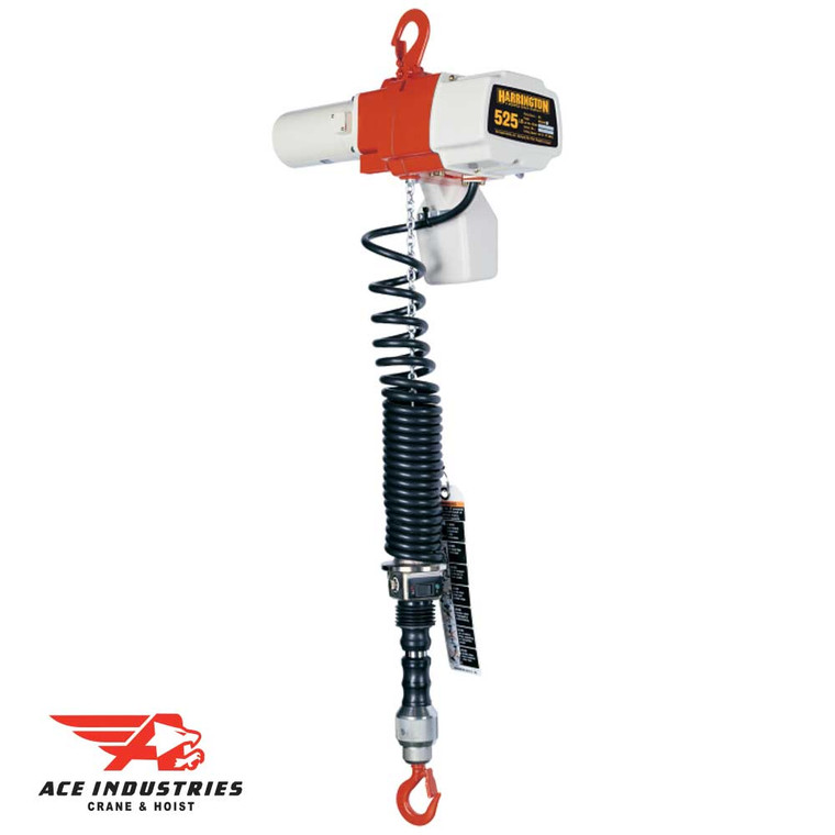 HARRINGTON ED-DA Series 525 lb. Electric Chain Hoist, Cylinder Control Dual Speed