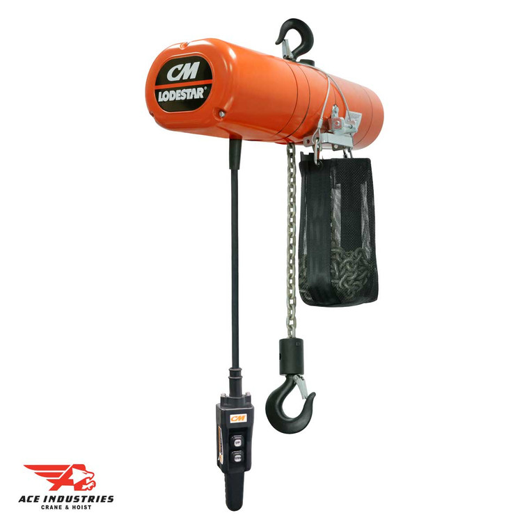 CM Lodestar Model F2 -1/2 Ton Electric Hoist 5/16 fpm, Dual Speed