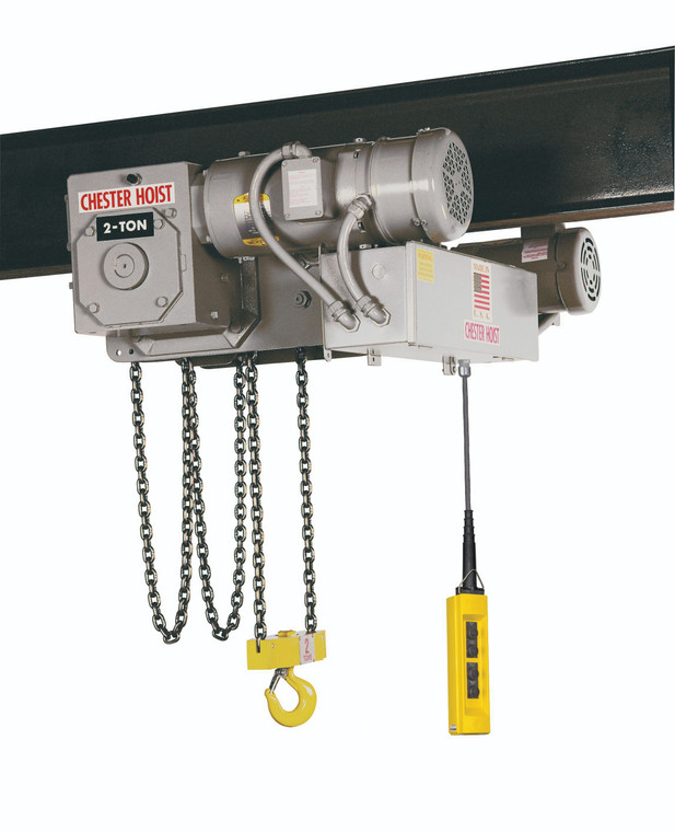 Chester EL-680, 2 Ton Low Headroom Electric Chain Hoist