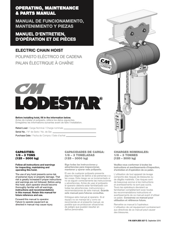 CM Lodestar Classic Manual